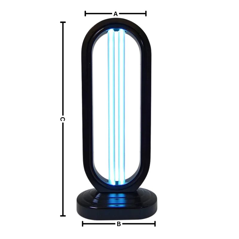 UV-C Desinfectielamp 38W voor Meerdere Oppervlakken met Timer en Afstandsbediening Zwart Ontsmetting | Sansoti
