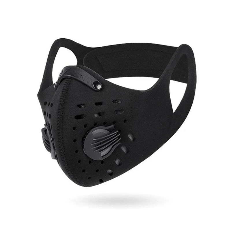 Herbruikbaar Mondmasker met Meervoudige Filtratie Zwart Wasbaar Ademend Bescherming tegen Luchtvervuiling | Sansoti