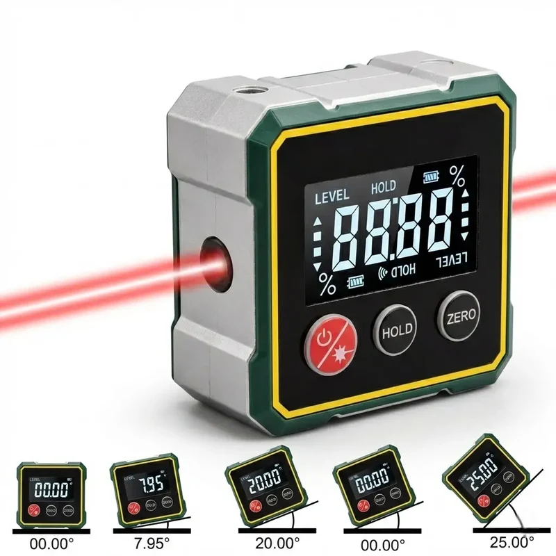 Digitale Laser Waterpas met Inclinometer voor Nauwkeurig Nivelleren | Sansoti
