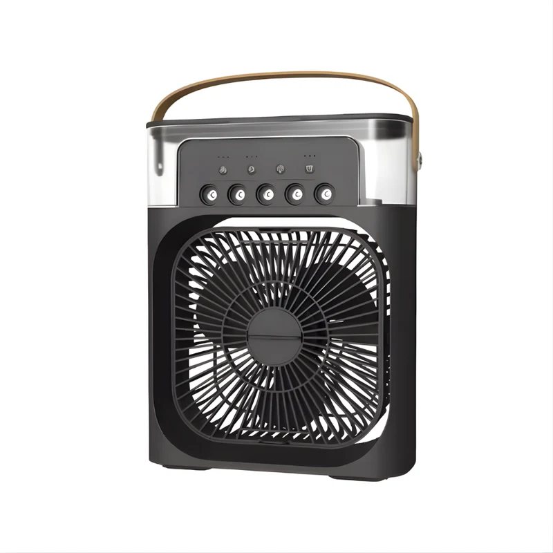 Draagbare Luchtkoeler met Luchtbevochtiger USB Tafelventilator 21,5 cm voor Thuis Kantoor Koeling Zomer | Sansoti