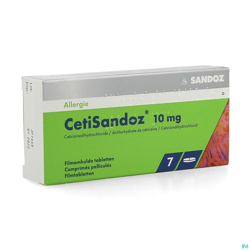 Cetisandoz 10mg | 7 tabletten | Antihistaminicum