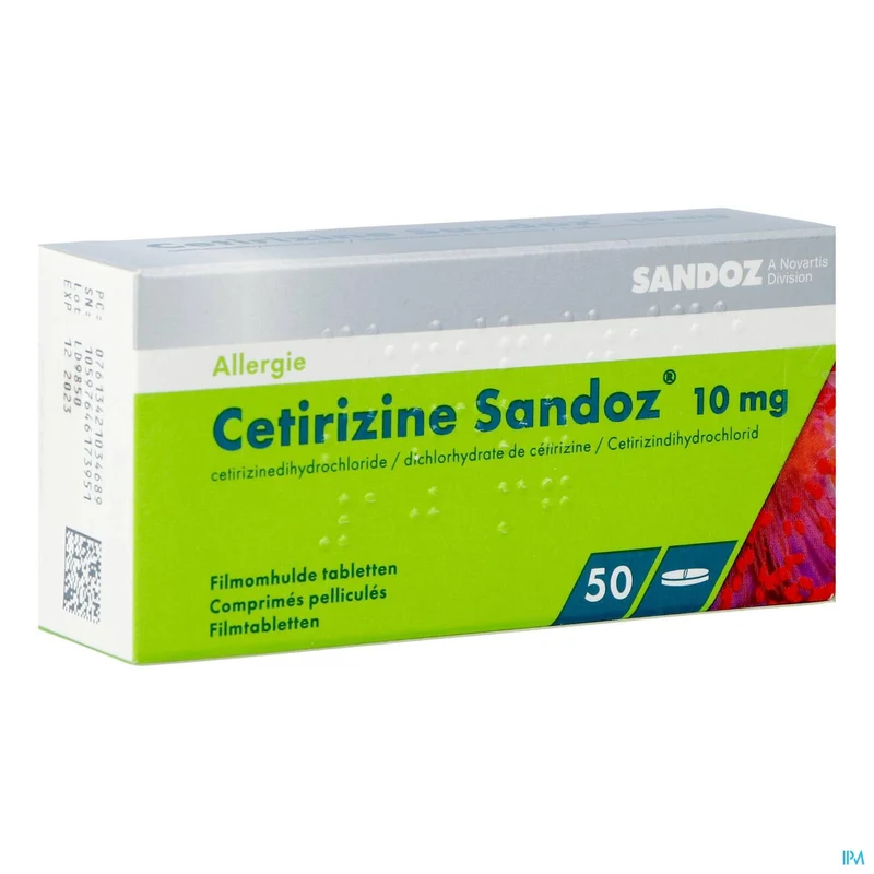 Cetirizine Sandoz 10mg | 50 tabletten | Antihistaminicum