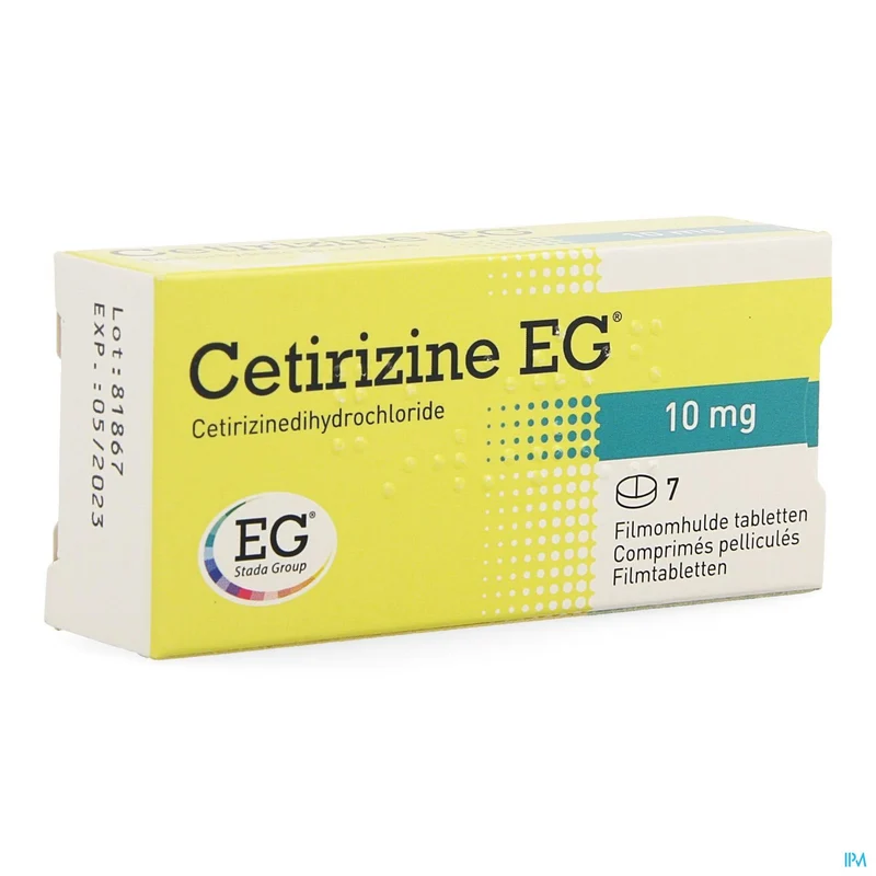 Cetirizine EG 10mg | 7 filmomhulde tabletten | Allergie
