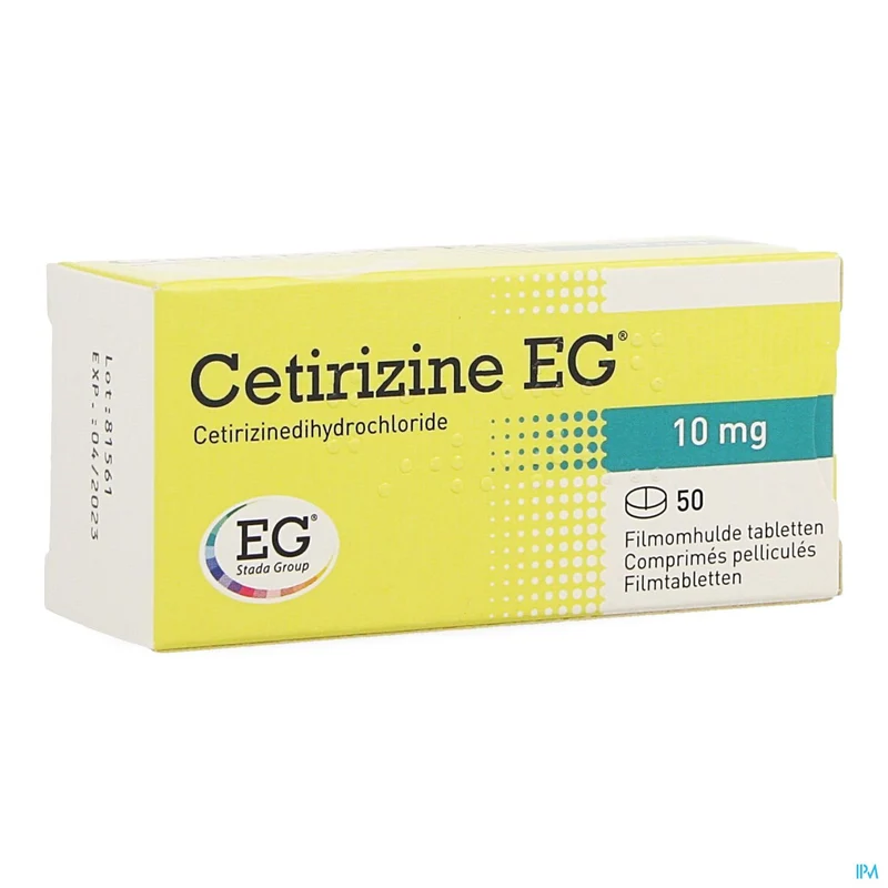 Cetirizine EG 10mg | 50 filmomhulde tabletten | Allergie