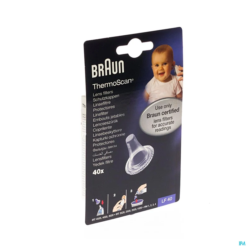 Braun LF-40 | 40 Hygiënische Lensfilters | ThermoScan Oorthermometer