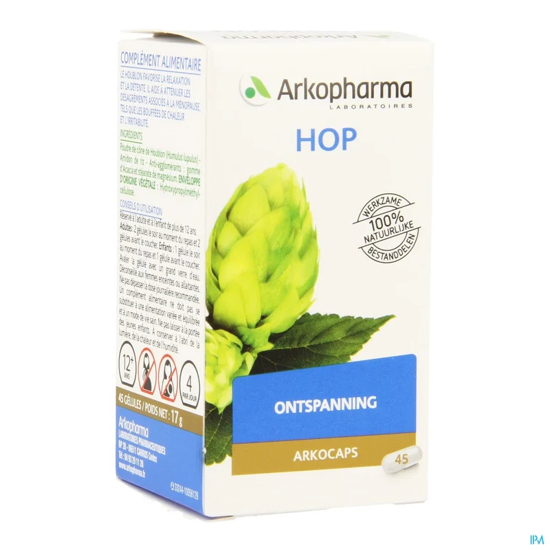 Arkocaps Hop | 45 plantaardige capsules | Ontspanning & Rust