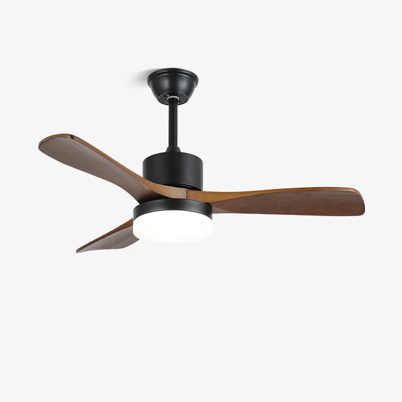 Moderne Plafondventilator met Verlichting Minimalistische Darian in Houtafwerking – Scandinavisch Ontwerp Ø126-132cm | Sansoti