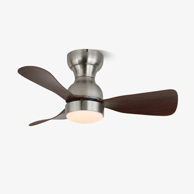Moderne Plafondventilator met Verlichting Houtlook Diameter 70cm Stil Design met Afstandsbediening 6 Snelheden | Sansoti