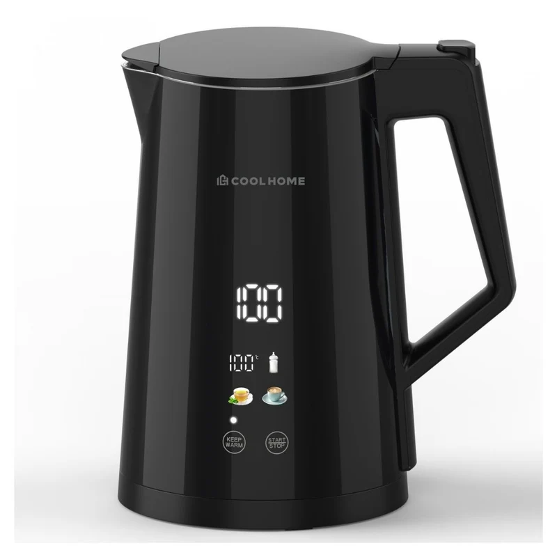 CoolHome Waterkoker met Temperatuurregeling 1.7 Liter - Touch Control en 360° draaibaar - 40°C voor babyvoeding - Warmhoudfunctie - Elektrische Waterkoker 2200W