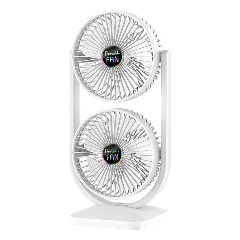 Tafelventilator Met Verstelbare Hoogte en Dubbele Luchtstroom