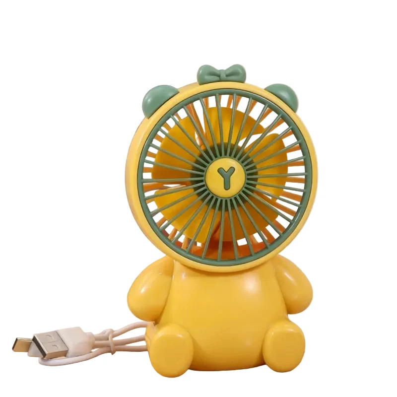 Unisex Compacte Tafelventilator in Figuurdesign met USB-aansluiting en Stille Motor