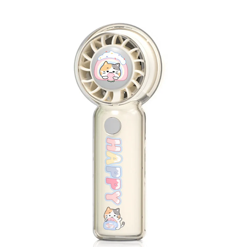 Unisex Draagbare Miniventilator Met Charmant Kattenmotief
