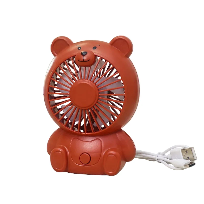 Unisex Draagbare Tafelventilator Beervormig USB-Aansluiting