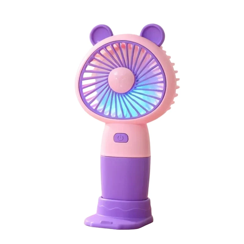 Unisex Mini Bureauventilator Draagbaar Met LED-sfeerlicht