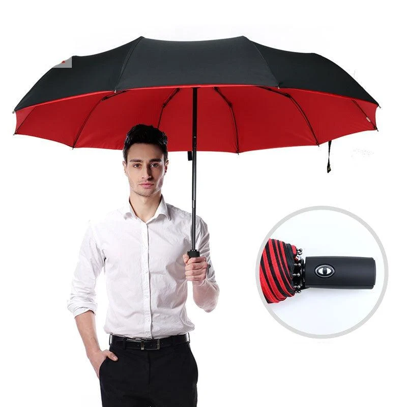 Omkeerbare Stormparaplu Automatisch Openen Sluiten Wind- en Waterdicht UV-Bescherming Compacte Regenparaplu | Sansoti
