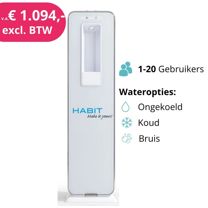 Habit Flat leidingwaterkoeler | vrijstaand of wandmontage | 18,5 l/u