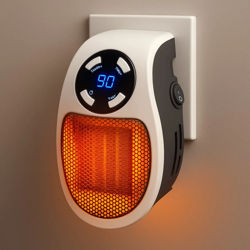 Keramische Verwarmingsventilator | Verwarming voor Stopcontact | Stille mini Verwarmingsventilator | ThermoDock