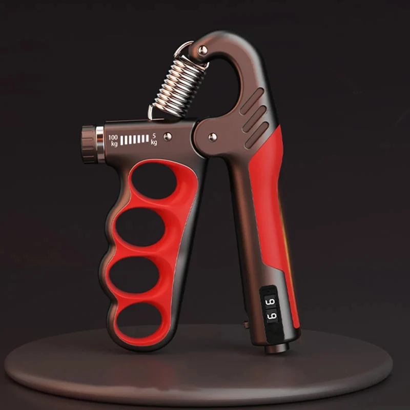 Onderarmtrainer Handknijper Verstelbaar tot 100 kg Krachttraining Thuis Zwart Fitnessapparaat Grip Spierversterking | Sansoti