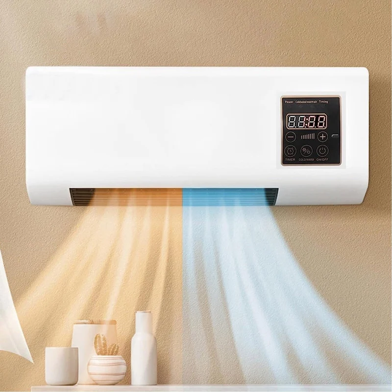 Airco Wandmontage 4-in-1 Klimaatunit Koeling Verwarming Ventilator Ontvochtiger LCD Afstandsbediening Timer Slaapkamer Kantoor Compact Fluisterstil | Sansoti