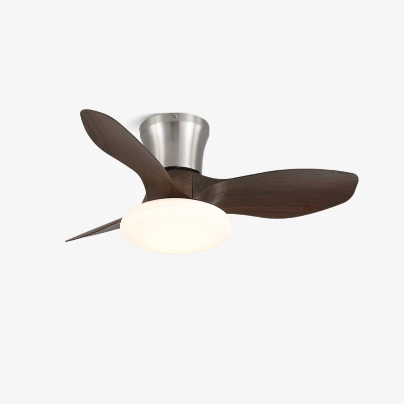 Moderne Design Plafondventilator met LED-Verlichting | Houten Bladen | Sansoti