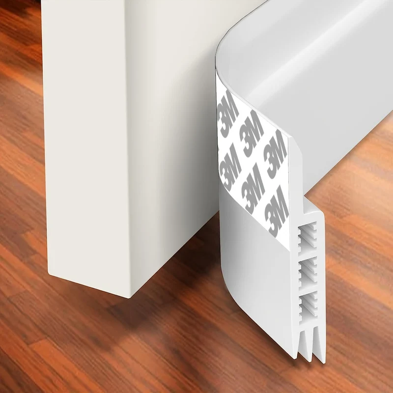 Tochtstrip Deur Siliconen 99cm Wit Zelfklevend Geluidsisolatie Deurafdichting Tochtstopper Energiebesparing Woning Isolatie | Sansoti