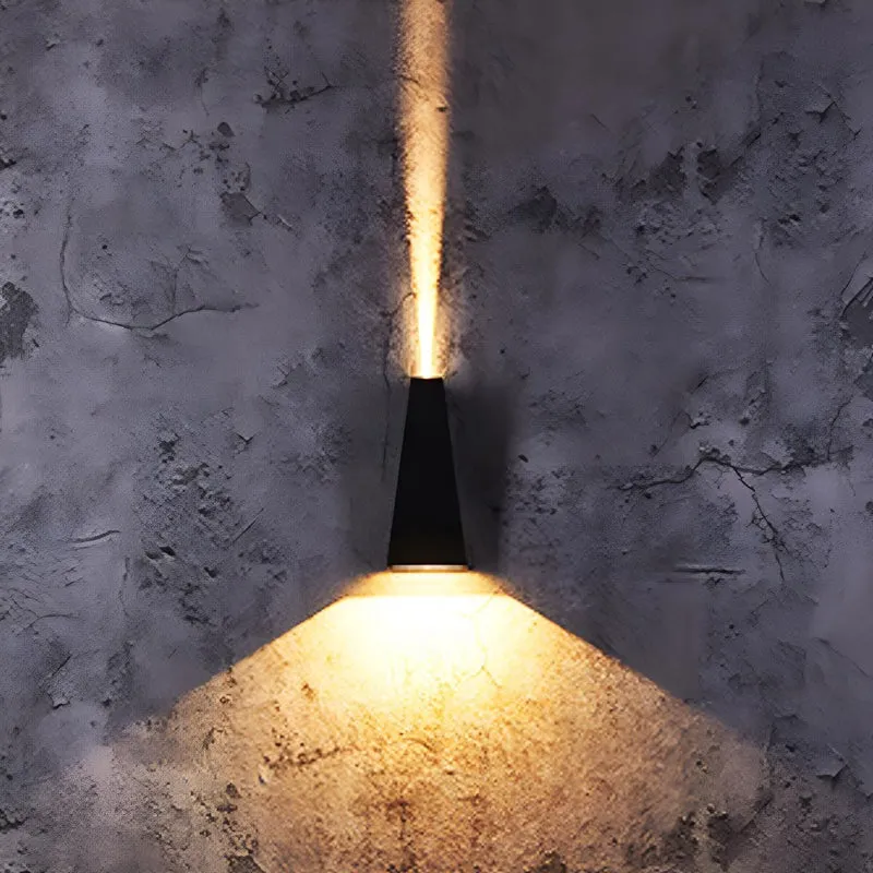 Buitenwandlamp LED Up Down Aluminium Zwart IP65 Gevel Terras Veranda Warmwit 3000K Wandspot Buitenverlichting Modern Sfeerlamp | Sansoti