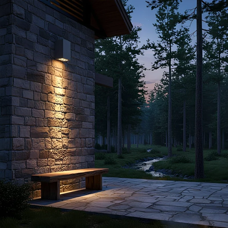 Buitenlamp LED Wandlamp IP65 Aluminium Antraciet Op- en Neerwaarts Licht Gevel Tuin Oprit Terras Buitenverlichting Modern | Sansoti