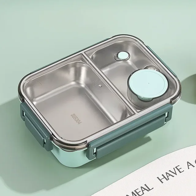 Roestvrijstalen Geïsoleerde Lunchbox Met Compartimenten En Lekvrije Deksel Voor Warme En Koude Maaltijden Onderweg | Sansoti