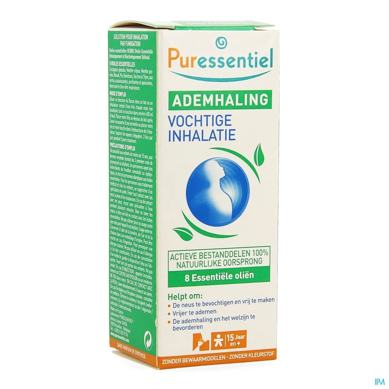 Puressentiel Ademhaling Inhalatie 50ml | Natuurlijke Luchtwegverzachter met 8 Essentiële Oliën