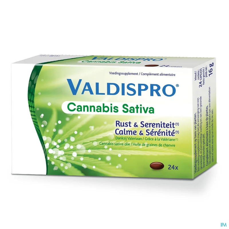 Valdispro Cannabis Sativa 24 capsules - rust & sereniteit