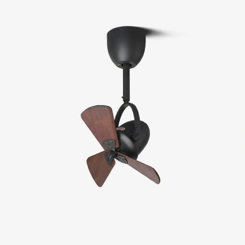 Plafondventilator met Verlichting Ø38cm – Kantelbaar Model met 6 Snelheden en Afstandsbediening – Modern Design met Houten Bladen – Geschikt voor Kleine Ruimtes | Sansoti