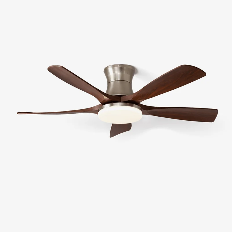 Scandinavische Plafondventilator met Verlichting – Stille 5-Blads Ventilator met LED & Afstandsbediening | Sansoti