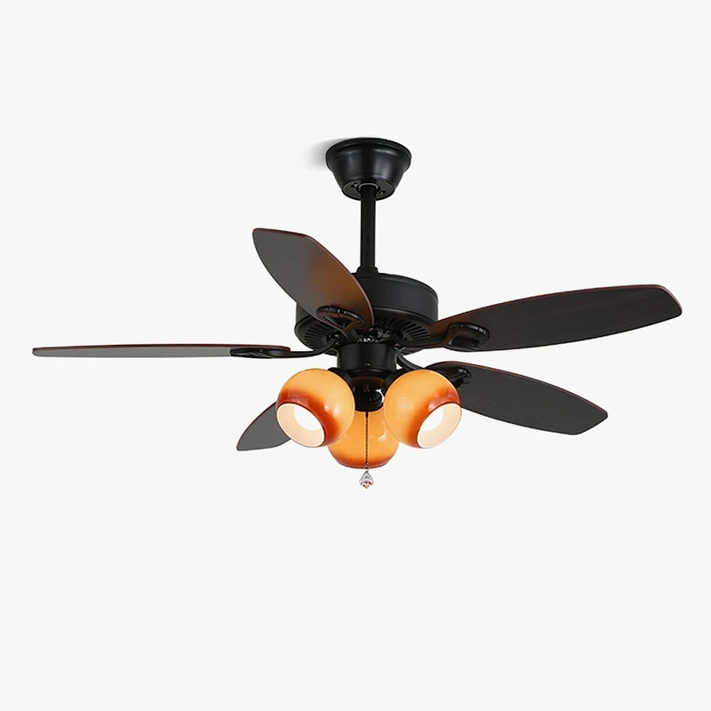 Plafondventilator met Verlichting en Afstandsbediening Klassiek Hout en Glas Ø107cm | Sansoti