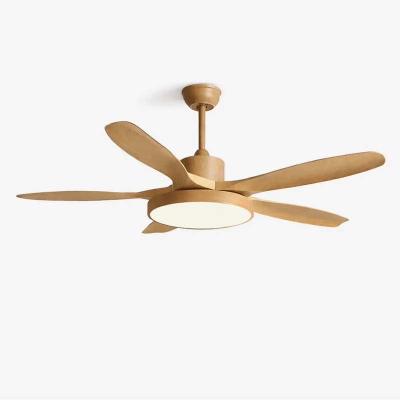 Design Plafondventilator met Geïntegreerde Verlichting StillWind – 132 cm Bladwijdte – Hout-Look ABS Bladen – LED – Afstandsbediening – 6 Snelheden | Sansoti