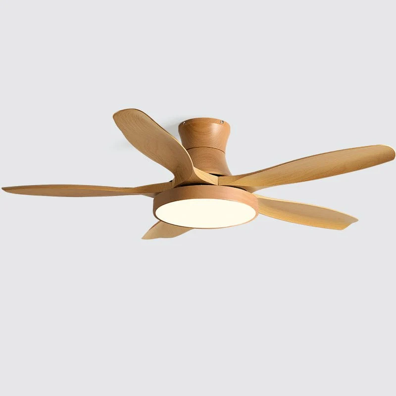 Design Plafondventilator met Geïntegreerde Verlichting StillWind – 132 cm Bladwijdte – Hout-Look ABS Bladen – LED – Afstandsbediening – 6 Snelheden | Sansoti