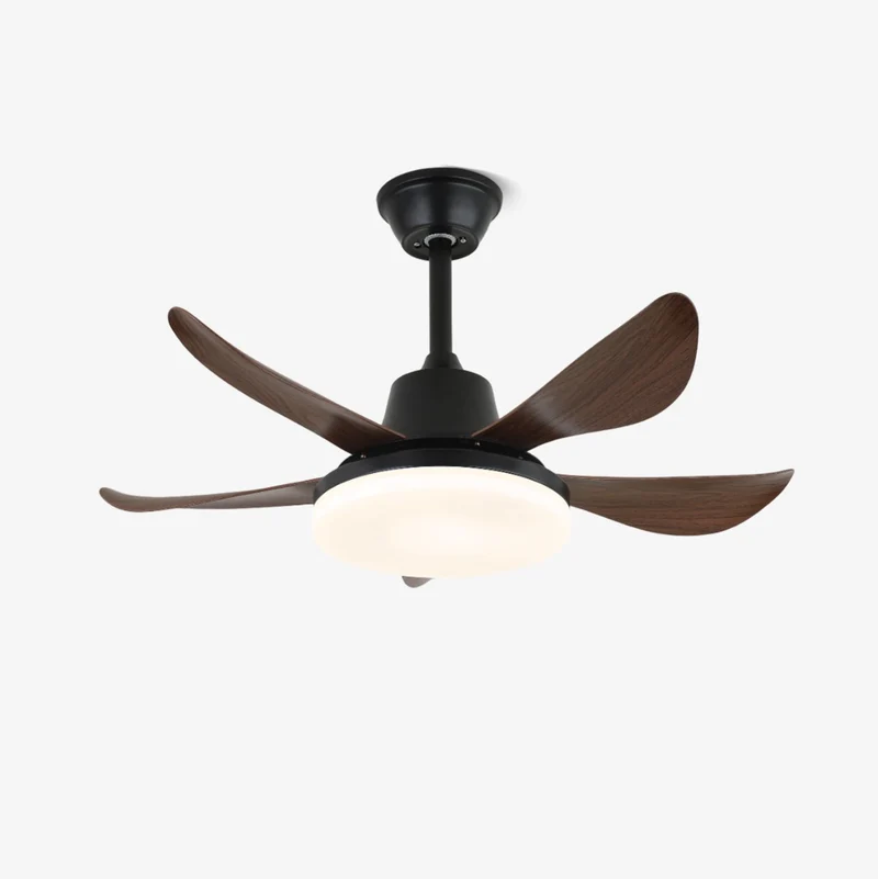 Plafondventilator met Verlichting 91cm – Modern Design met Hout-Effect Bladen & LED – 6 Snelheden – Met Afstandsbediening | Sansoti