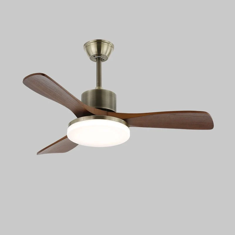 Plafondventilator met Verlichting – Minimalistische Ventilator in Zilver en Hout – 6 Snelheden – Afstandsbediening – 106/132 cm – LED 35W – Plafondverlichting met Ventilatiefunctie | Sansoti