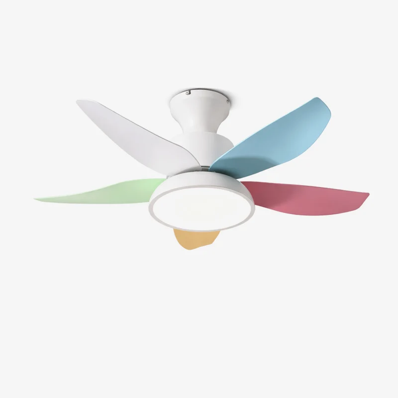 Plafondventilator met Geïntegreerde Verlichting – Milo Scandinavisch Design 94cm LED Stille Ventilator met Afstandsbediening 6 Snelheden Klimaatregeling Driekleurig Koel Warm Licht 24W | Sansoti
