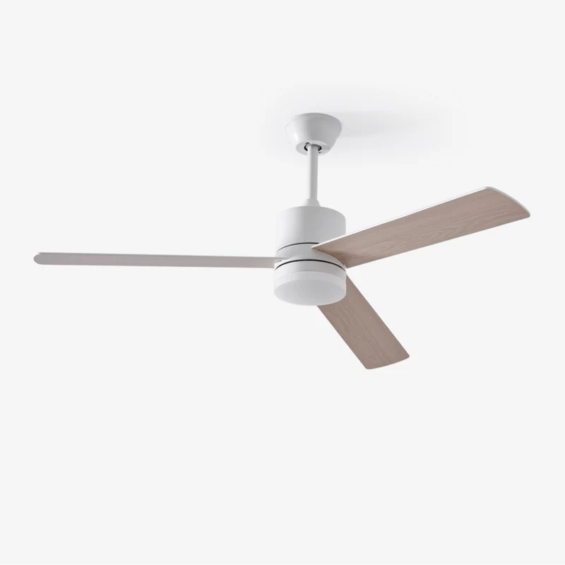 Plafondventilator met LED-verlichting Ø132 cm - 6 snelheden met afstandsbediening - energiezuinig design voor slaapkamer en woonkamer | Sansoti