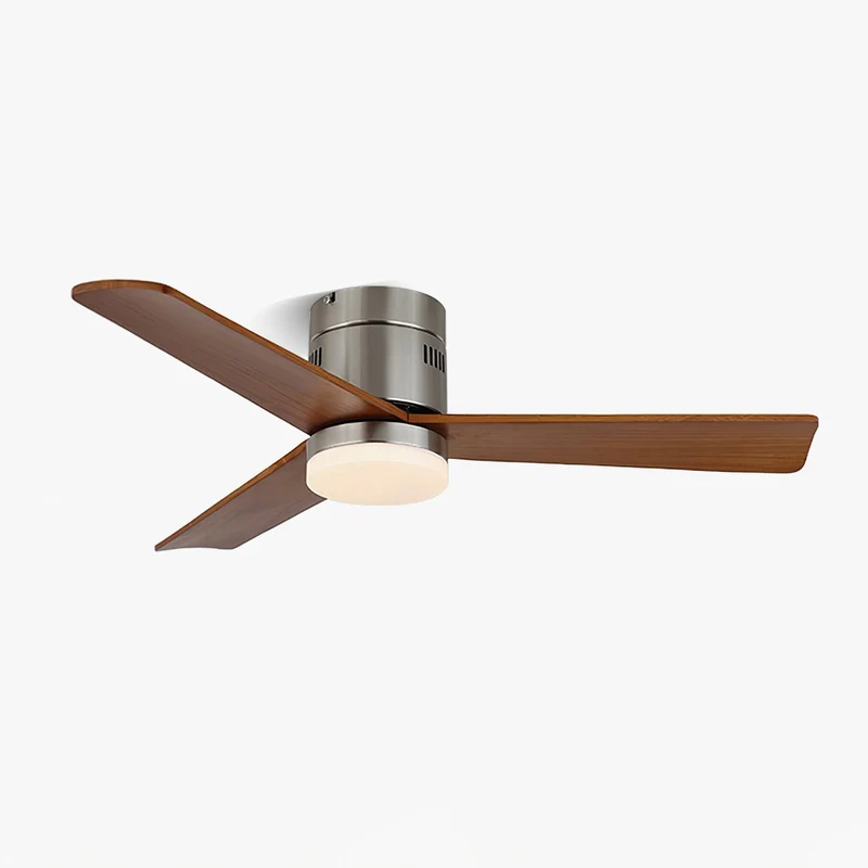 Plafondventilator met Verlichting Moderne Minimalistische Houtlook | Sansoti