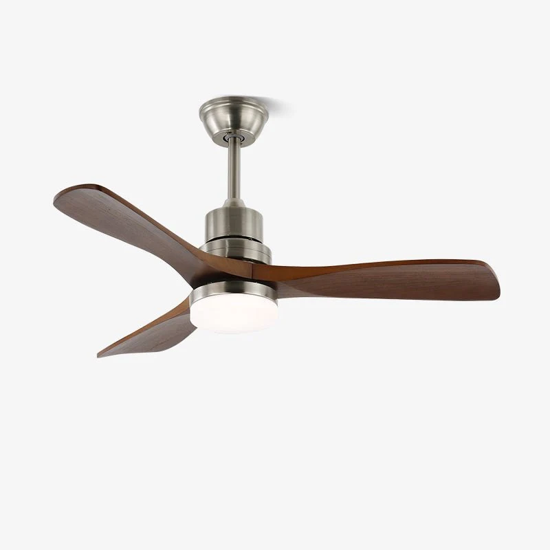 Plafondventilator met Verlichting en 6 Snelheden – Scandinavisch Design in Natuurlijke Houtafwerking | Sansoti