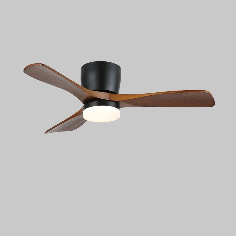 Plafondventilator met Verlichting Hout Minimalistische Stijl met Drie Snelheden Afstandsbediening voor Moderne Slaapkamer Woonkamer | Sansoti