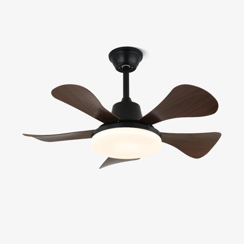 Plafondventilator Aveline van hout met verlichting ø91cm | Sansoti