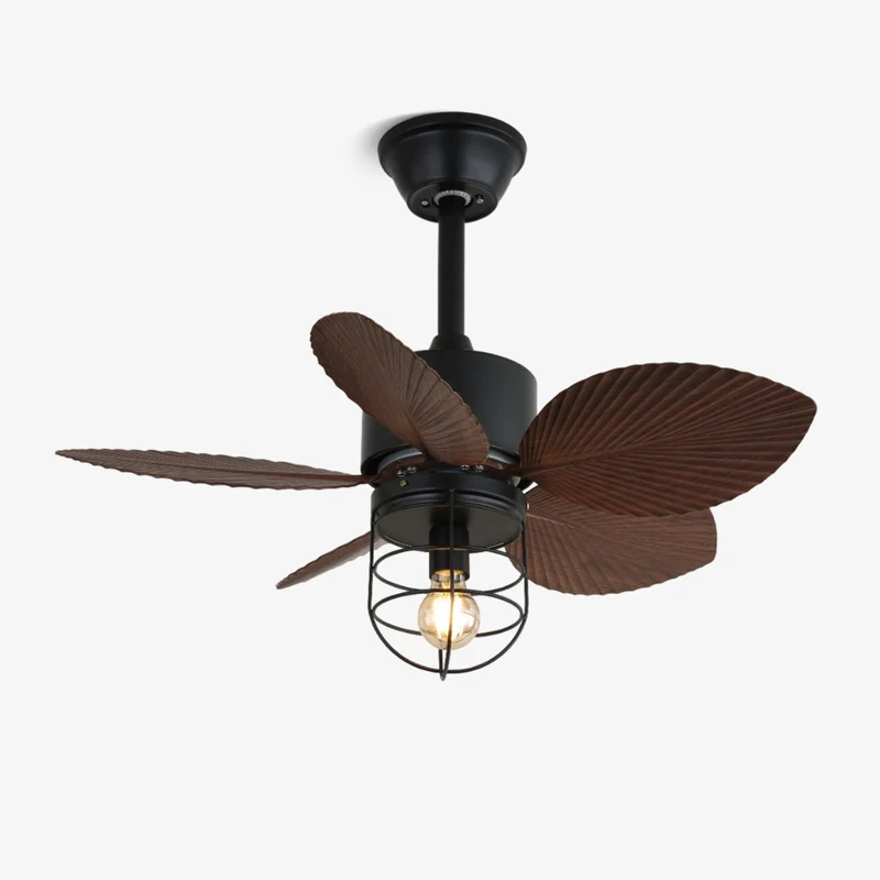 Industriële Plafondventilator met Verlichting 76cm - Kopermotor 6 Snelheden & Afstandsbediening | Sansoti
