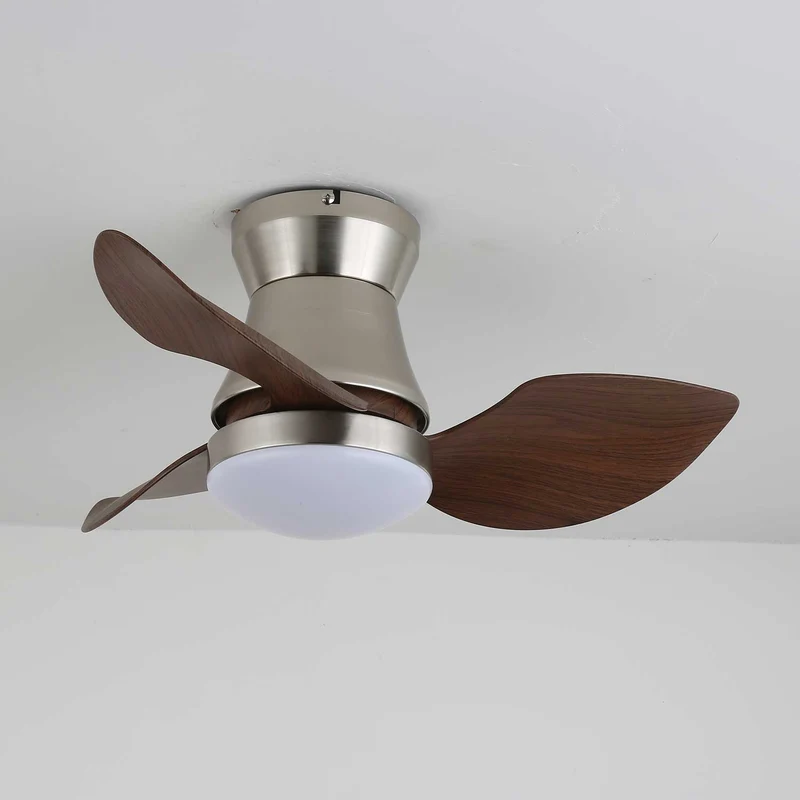 Moderne Plafondventilator met Verlichting – Hout & Metaal ø60×30cm | Sansoti