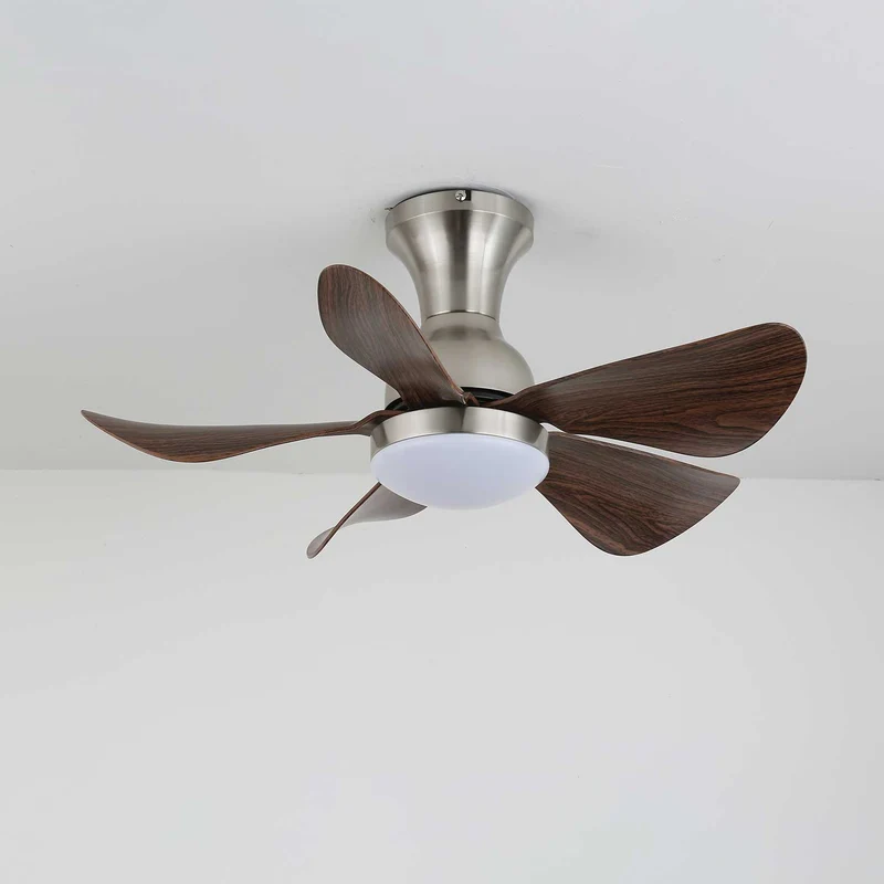 Plafondventilator Novaro Hout met Verlichting – Stille DC-Motor – Elegante Scandinavische Design | Sansoti