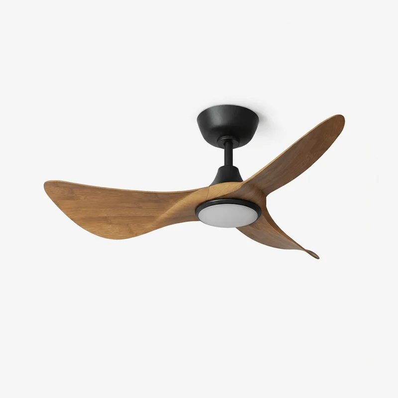 Plafondventilator Finn in Houtsnijwerk met Verlichting – Ø110 cm LED Dimbaar 6 Snelheden – Scandinavisch Design voor Woonkamer Slaapkamer Eetkamer – Afstandsbediening | Sansoti