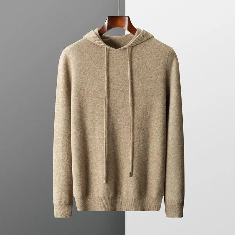 Wollen Hoodie met Capuchon voor Heren – Warm en Ademend Merino Trui – Thermoregulerende Outdoorkleding – Meerdere Kleuren | Sansoti