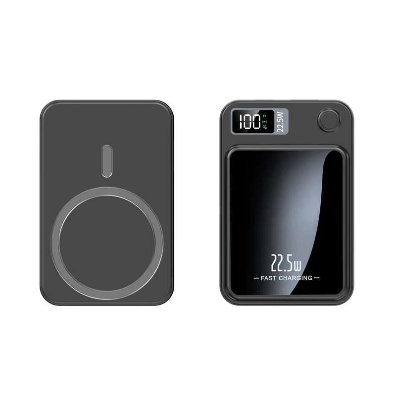 Draagbare Powerbank 20000mAh Ultradun Snellader met Draadloos Opladen en LED Display voor Onderweg | Sansoti