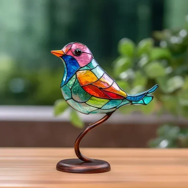 Glazen Vogelbeeldjes in Gekleurde Tinten – Set van Decoratieve Vogelsculpturen voor Interieur Woonkamer Slaapkamer | Sansoti